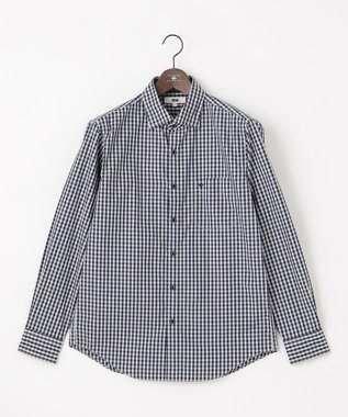 【綿100％】メランジギンガムチェック シャツ