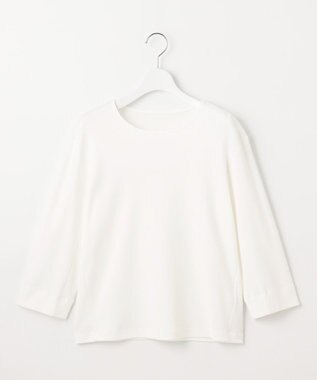 J.PRESS LADIES L フライスジャージー カットソー ホワイト系