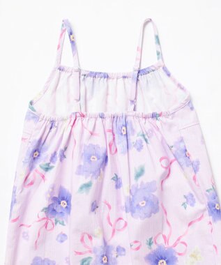 ANY KIDS 【洗濯機可能/簡単着付け】2WAY セパレート浴衣セット ラベンダー×花柄