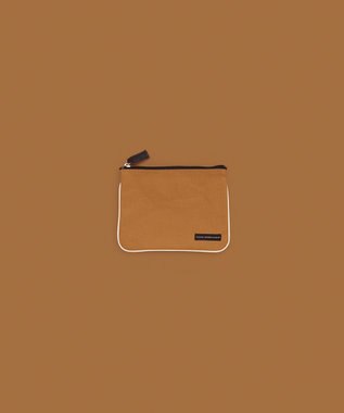 YUSHI ARLE - POUCH 帆布ポーチ キャメル