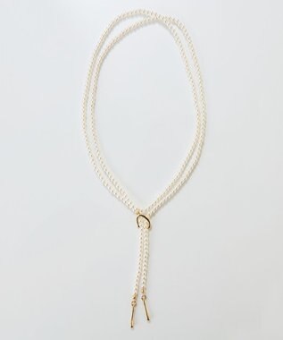 Phoebe <オンワード限定セット>2wayパールチョーカーネックレス×ニュアンスメタルブローチ ゴールド