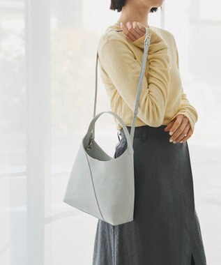 russet スムースレザー2WAYミニトートバッグ(CE-1676) L.Blue