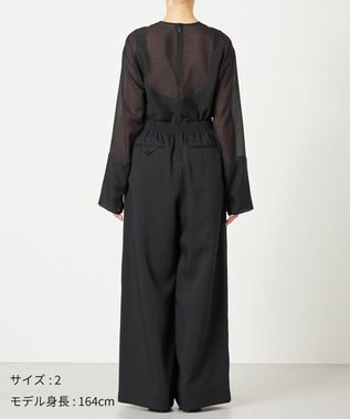 NAVE 【ReNAVE・洗える/UVカット】スパンポリエステル パンツ ブラック系