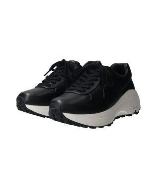 INTER-CHAUSSURES 【BUSSOLA】撥水厚底レースアップスニーカー ブラック