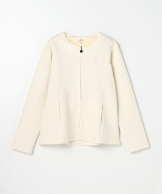 組曲 KIDS 【150-160㎝】フラワーキルト パーカー アイボリー