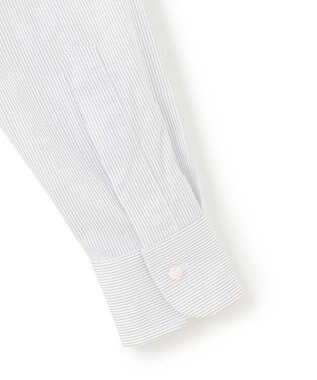 UNFILO MENS ドライ ストレッチ ドレスシャツ ブラックストライプ