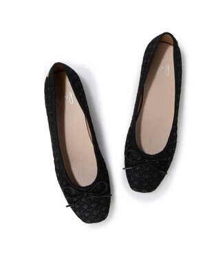 ing <ing>リラックスバレエシューズ ブラックキジ