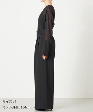 NAVE 【ReNAVE・洗える/UVカット】スパンポリエステル パンツ ブラック系