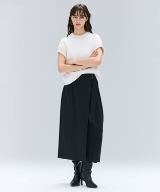 BEIGE， 【洗える・Oggi 11月号掲載】LAURA / ドライタッチ異素材リブニット Ecru