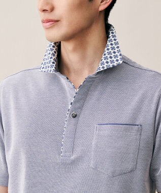 JOSEPH ABBOUD 【キングサイズ・愛されて21年！オーガニックコットン使用】ダディ ポロシャツ ダルブルー系