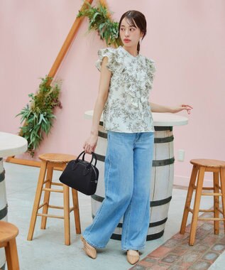 Tiaclasse 【本革】2WAYステッチハンドバッグ ブラック