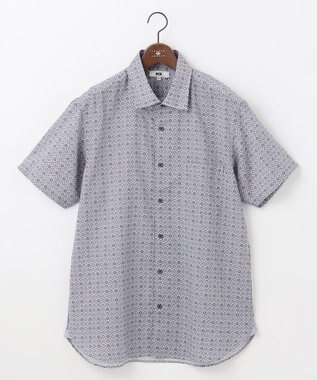 JOSEPH ABBOUD 【キングサイズ・サスティナブル】リヨセルリネンプリント シャツ パープル系5