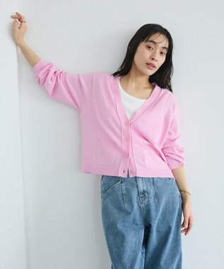 CRAFT STANDARD BOUTIQUE Ｖネックニットカーディガン Pink