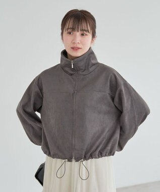 Green Parks スウェード調トラックジャケット Charcoal Gray