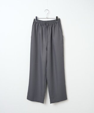 WEGO 【ウエストゴム/手洗い可】カラーイージーパンツ ダークグレー