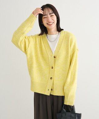 Green Parks ＭＩＸニットカーディガン Yellow