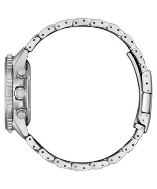 CITIZEN 【電池交換不要 クロノグラフ】航空計算尺機能搭載ウオッチ シルバー