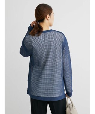 Green Parks ＳＥＴ２点ロンＴ＋メッシュニットプルオーバー Blue