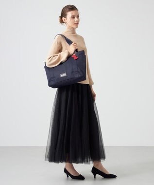 LA BAGAGERIE 【LA BAGAGERIE×HELLO KITTY】リボンチャーム付き　デイリートート　Mサイズ ネイビー