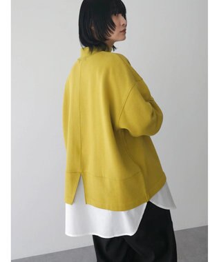 Green Parks 裏起毛ドッキングチュニック Yellow