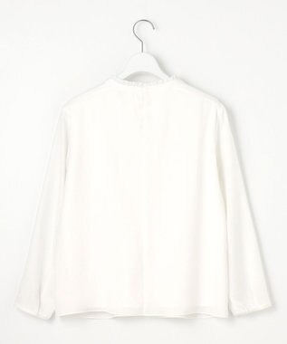 J.PRESS LADIES パウダリーツイルレースコンビ カットソー ホワイト系