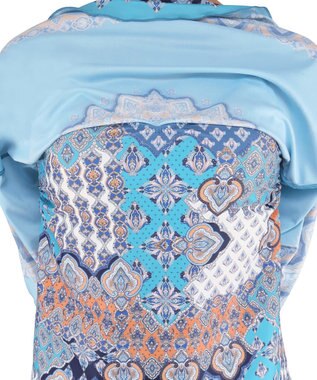 San-ai Resort（三愛水着楽園） ロングパンツセット水着　9M・11L　【Coral veil（コーラルヴェール）】 ブルー