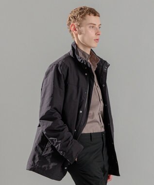 JOSEPH HOMME 【WEB限定】パウダーピーチクロス ナイロンコート ブラック系