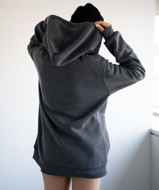 WEGO バタフライBIGZIPパーカー ブラック中濃色