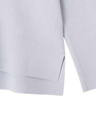 YECCA VECCA 2way襟付きレースニット Grayish Blue