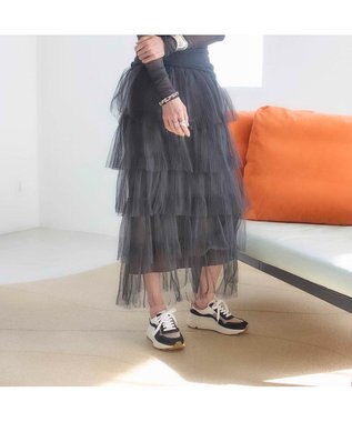 MODE ET JACOMO <carino>シースルー厚底スニーカー ブラックコンビ