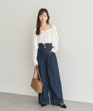 earth music&ecology 【2点セット】ＳＥＴ２点メローボレロ＋フリルキャミソール Off White