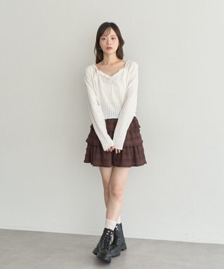 earth music&ecology 【2点セット】ＳＥＴ２点メローボレロ＋フリルキャミソール Off White