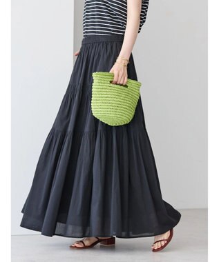 AMERICAN HOLIC インドコットンティアードボイルスカート Black