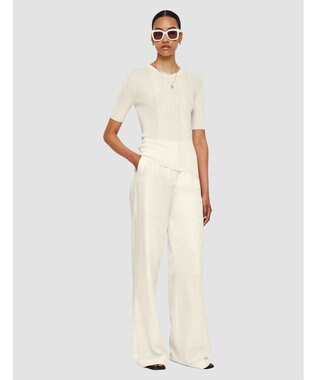 JOSEPH クリスピーレーヨン　ショートスリーブニット Ivory