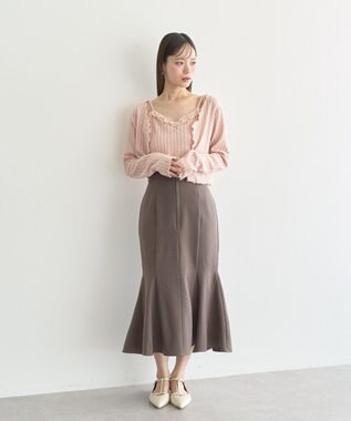 earth music&ecology 【2点セット】ＳＥＴ２点メローボレロ＋フリルキャミソール Pink