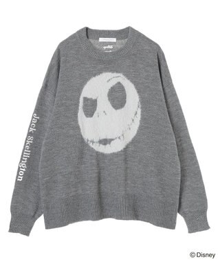 Green Parks ナイトメア／フェイスジャガードニットプルオーバー Gray Mixture