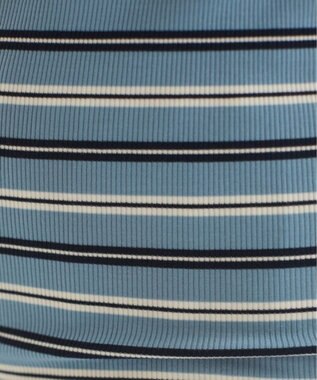 WEGO 【ANGIE VINTAGE】カップ付きマルチボーダータンク ブルーボーダー