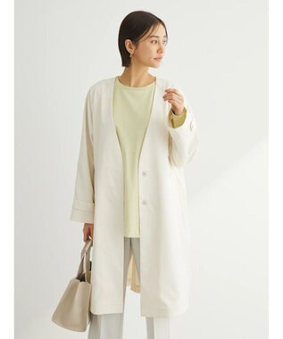 Green Parks 撥水加工　ケア楽着流しコート Ecru