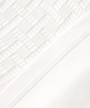 J.PRESS LADIES パウダリーツイルレースコンビ カットソー ホワイト系