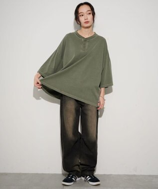 WEGO 【ユニセックス着用ITEM】HENRYNECK　T カーキ