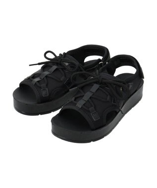 Green Parks ＲＵＰＩＳ．レースアップスポーツサンダル Black