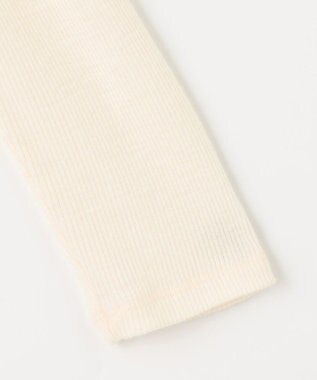 自由区 【洗える】ソフトウールリブボトルネック  カットソー アイボリー系