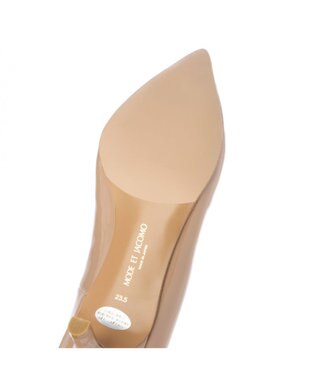 MODE ET JACOMO <MODE ET JACOMO>ポインテッドVカットプレーンパンプス ピンクエナメル