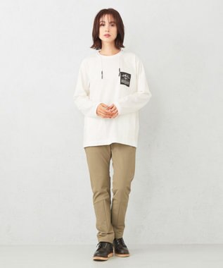 JOSEPH ABBOUD MOUNTAIN 【UNISEX】マスクホルダー付 オーガニックTシャツ ホワイト系