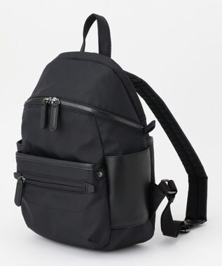 Y'SACCS 【ナイロンタフタ×リサイクルレザー】デイリーミニリュック ブラック