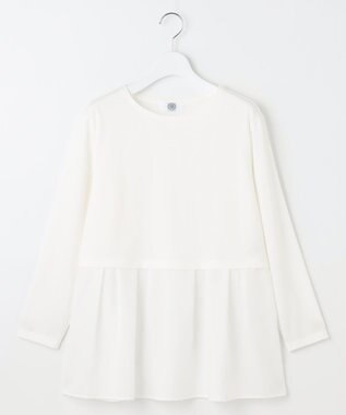 J.PRESS LADIES L 【WEB限定】レイヤードフレアー カットソー ホワイト系