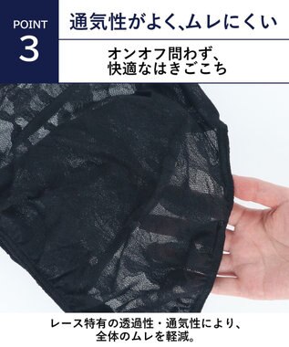 WACOAL MEN ブリーフ  【レースブリーフ】 フロント立体設計 通気性  前閉じ 下着 メンズ  GF2441 /ブロス バイ ワコールメン ブラック