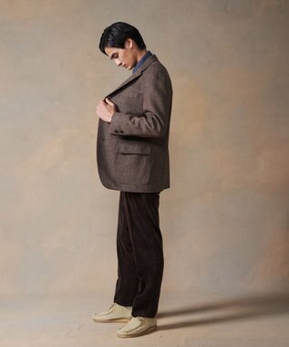 J.PRESS MEN 【LOVAT】 LAVEROCK TWEED ヘリンボーン ジャケット ダークブラウン系1
