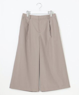 J.PRESS LADIES S 【洗える】ソフトシャンブレー ワイド パンツ モカ系