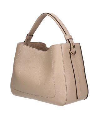 INTER-CHAUSSURES 【LORISTELLA】ミディアムサイズレザーハンドバッグ オーク